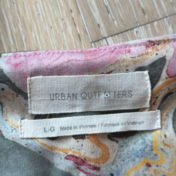 Urban Outfitters Trinity Cowl Neck Midi Dress Marble Pink SzL - Picture 8 of 15